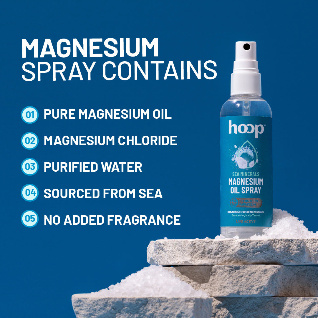hoop magnesium oil spray muscle relax sleep deep magnesium chloride