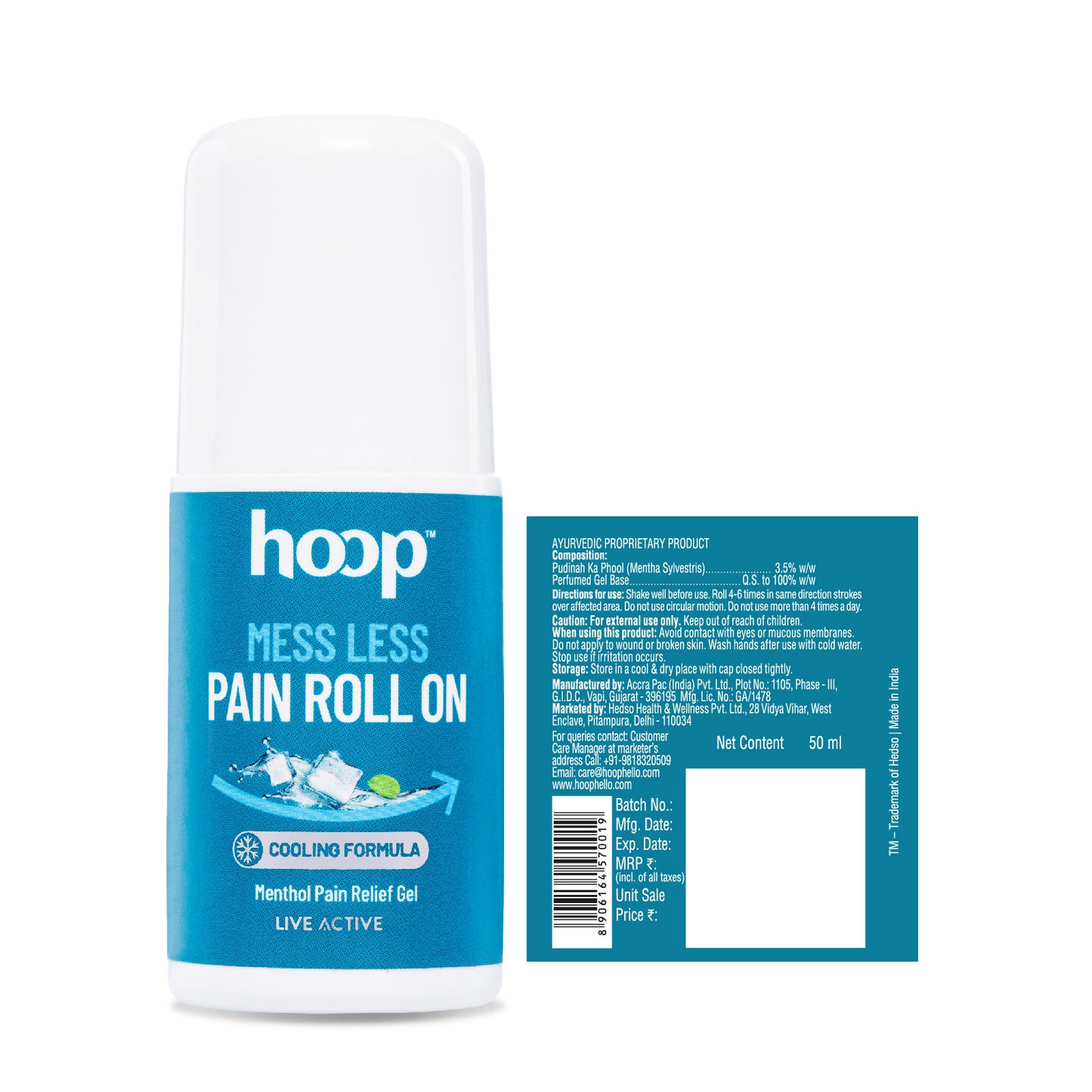 hoop cooling pain roll on cryotherapy pain roll on cooling pain relief travel friendly pain relief