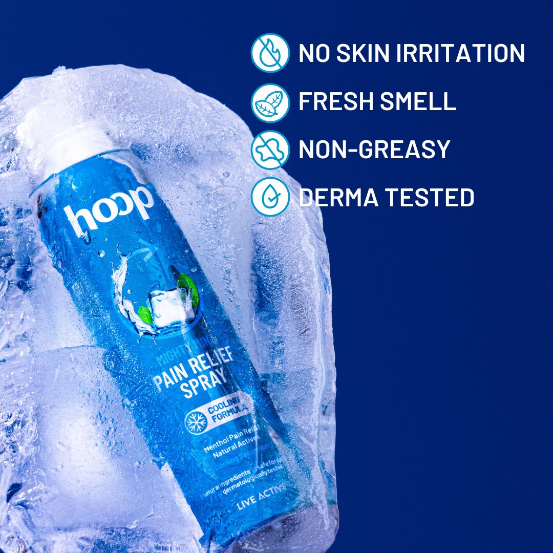 hoop cooling pain spray cryotherapy pain relief knee pain