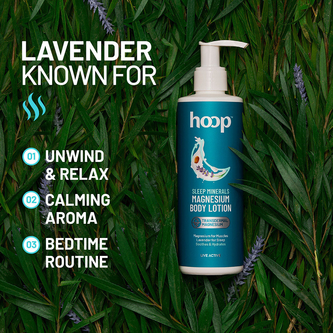 hoop sleep magnesium lotion lavender aroma