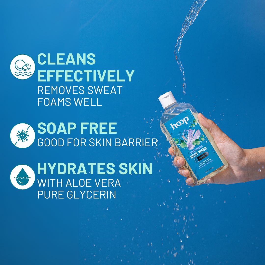 hoop epsom body wash bubbles hand feet soak