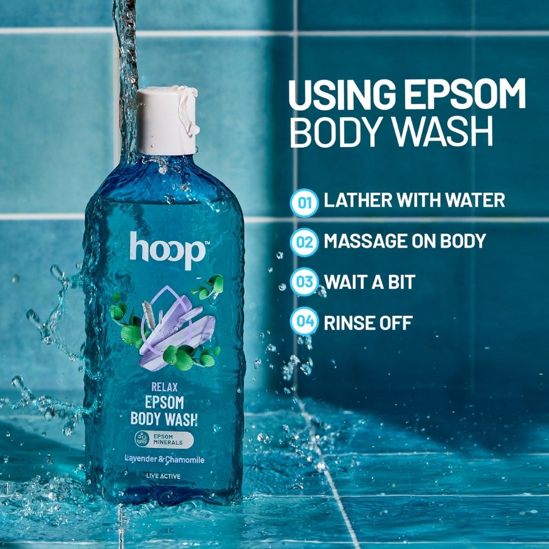 hoop epsom body wash bubbles hand feet soak