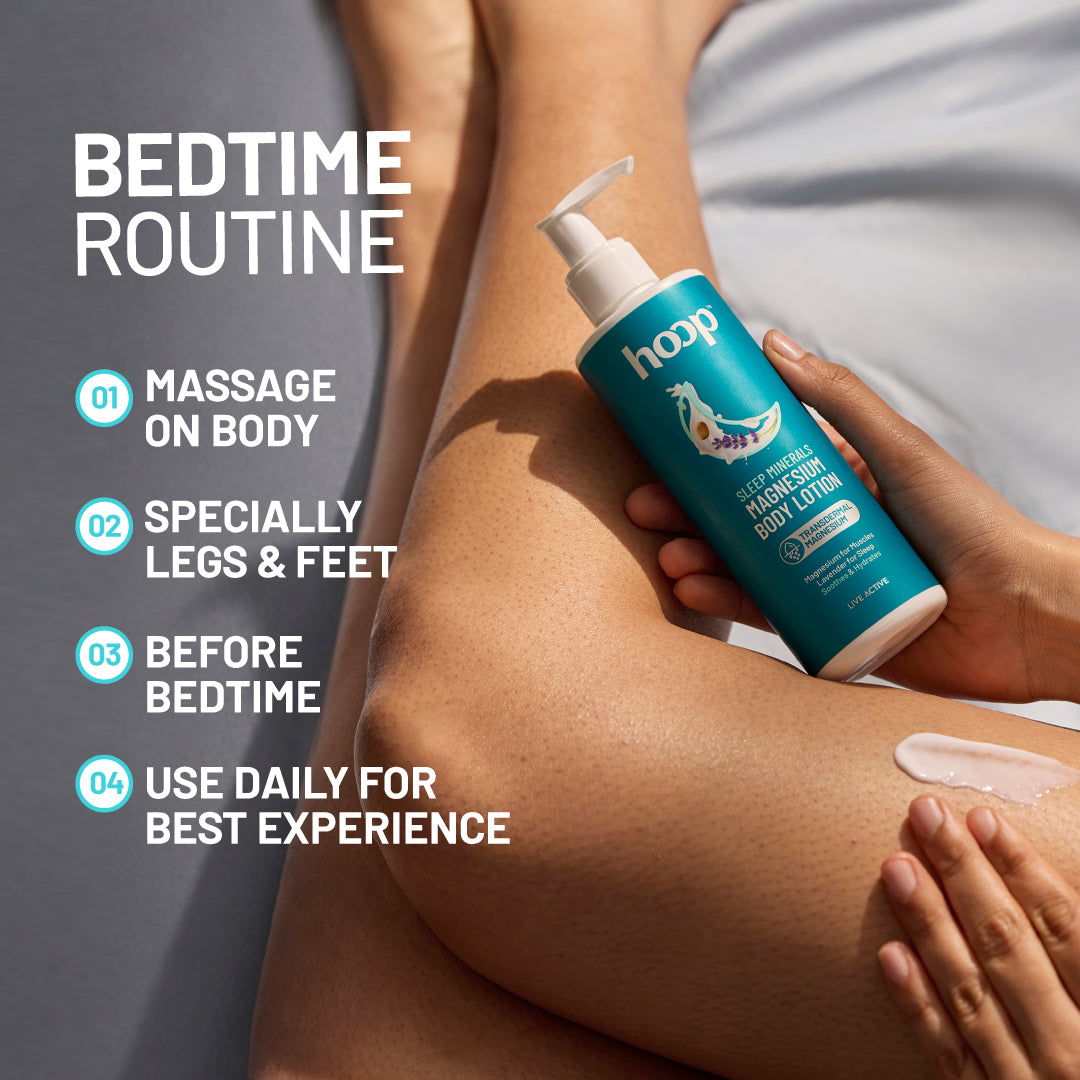 hoop sleep magnesium lotion bedtime routine