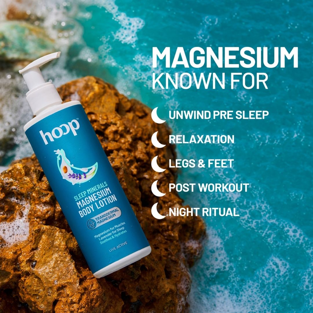 hoop sleep magnesium lotion cramps spasms aches