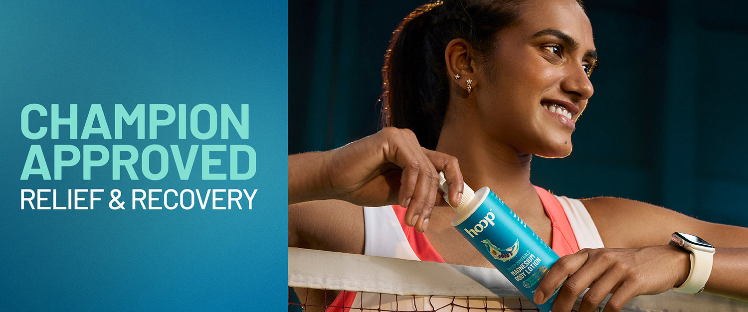 PV Sindhu hoop live active cooling cryotherapy magnesium muscle recovery lavender sleep products