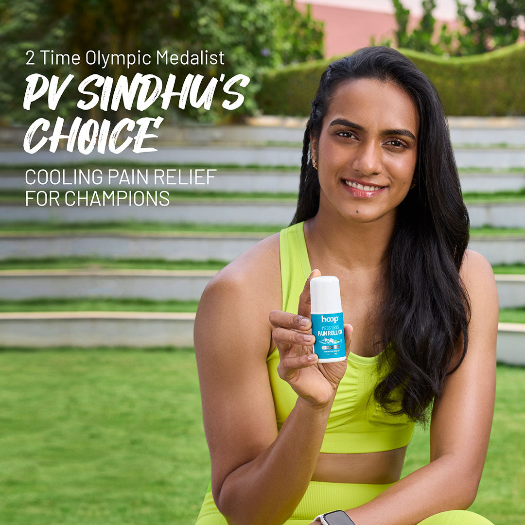 PV Sindhu hoop cooling pain roll on cryotherapy pain relief 