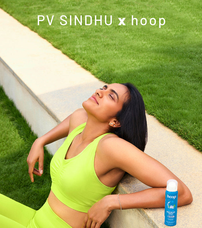  PV sindhu hoop pain spray muscle recovery cryotherapy  