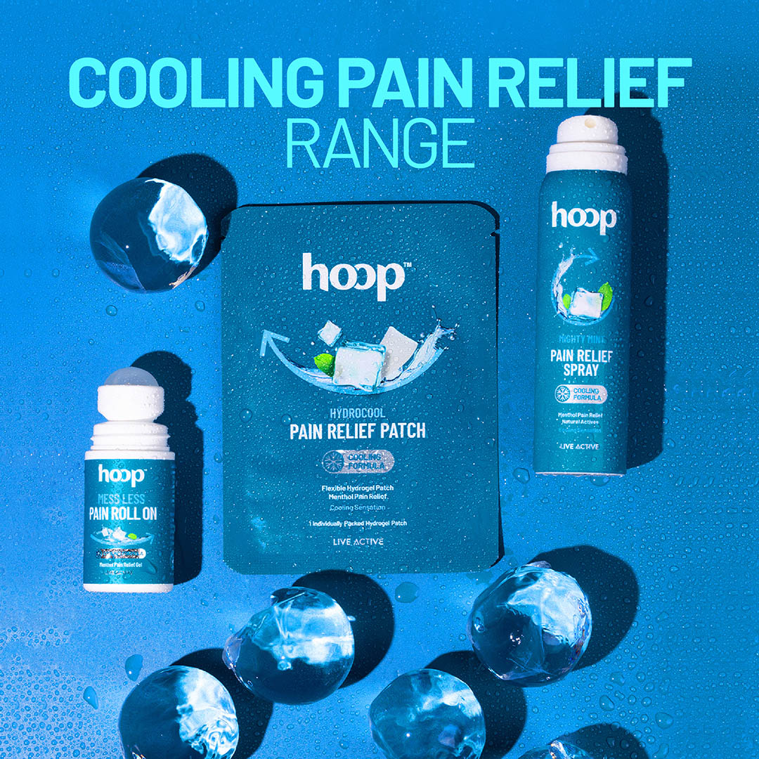 hoop pain relief patch knee pain leg pain back pain shoulder pain muscle spasm cooling pain relief cooling cryotherapy ice pack pain patch 