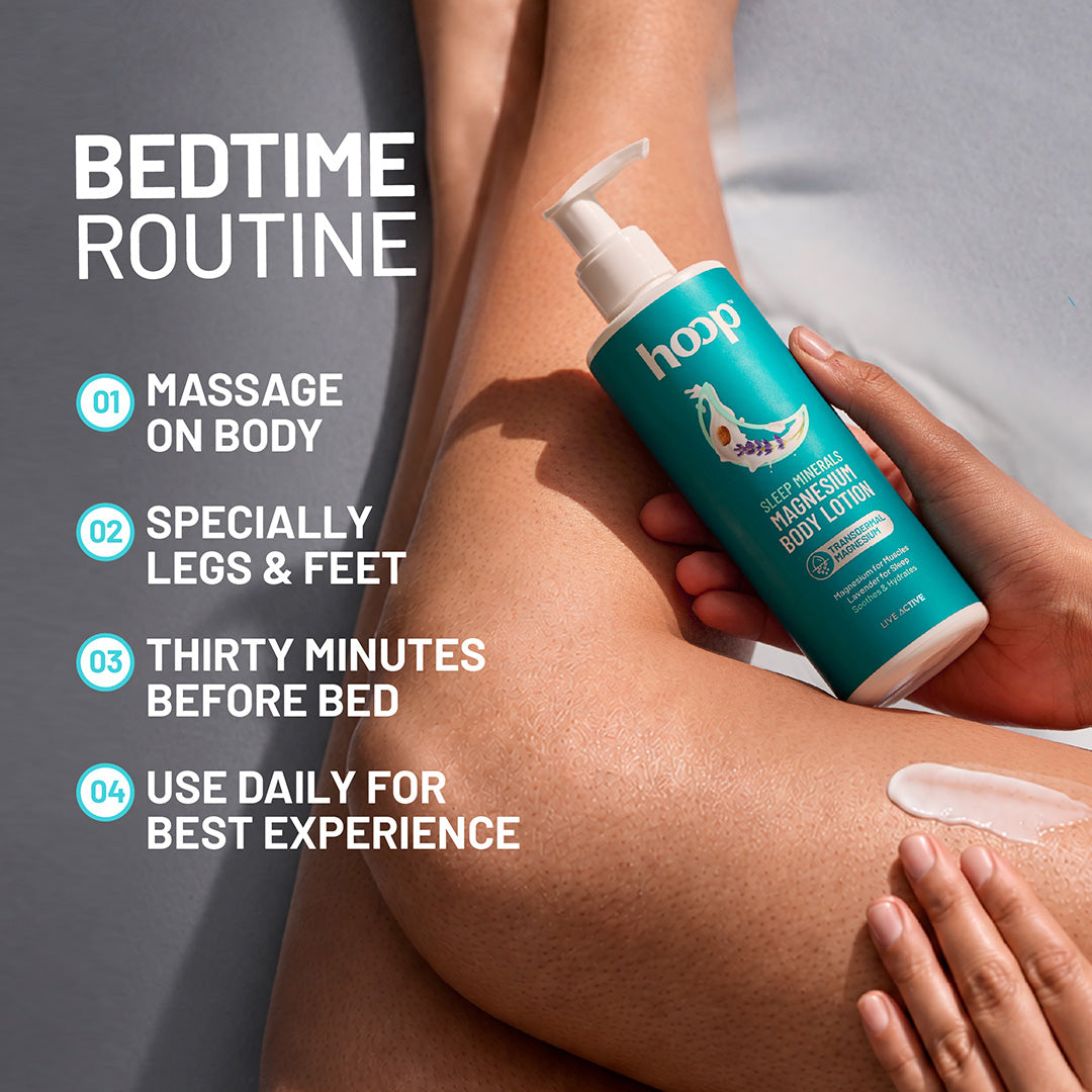 hoop sleep magnesium lotion bedtime routine